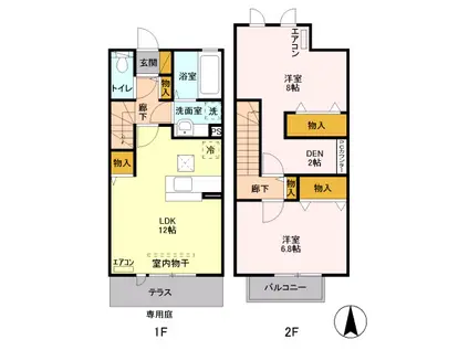クレール(2LDK)の間取り写真