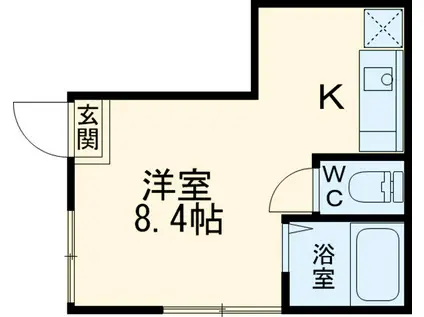 ROSSO松が丘(ワンルーム/1階)の間取り写真