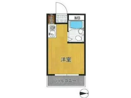 ハイシティ代々木公園(ワンルーム/1階)の間取り写真