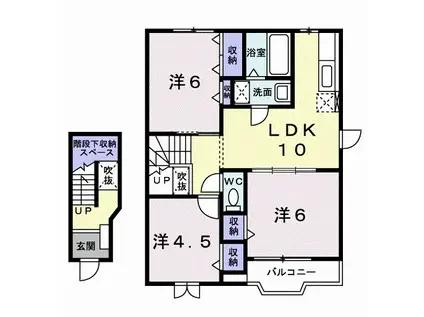 ラヴニールⅠ(3LDK/2階)の間取り写真
