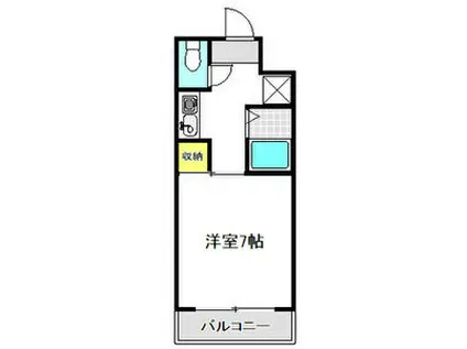 ハイツグラシィア(1K/3階)の間取り写真