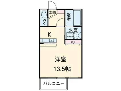 サンパティーク・トキワ(ワンルーム/1階)の間取り写真