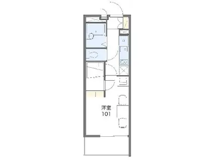 レオパレスレトワール桜(1K/3階)の間取り写真