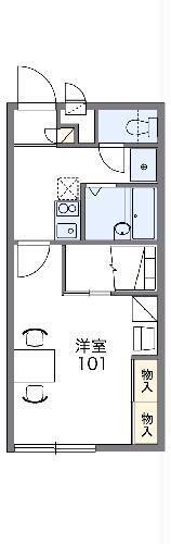 レオパレスサビア(1K/1階)の間取り写真
