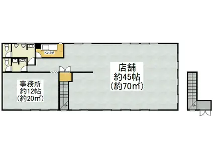 上原ビル(ワンルーム/2階)の間取り写真