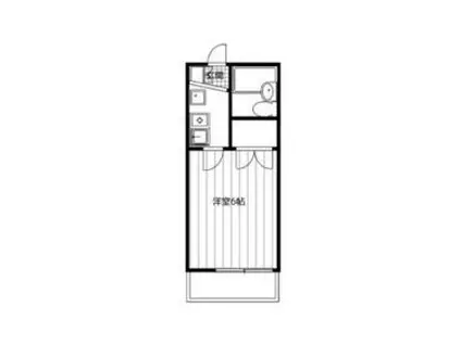 WOODBELLⅡ A・B(1K/1階)の間取り写真