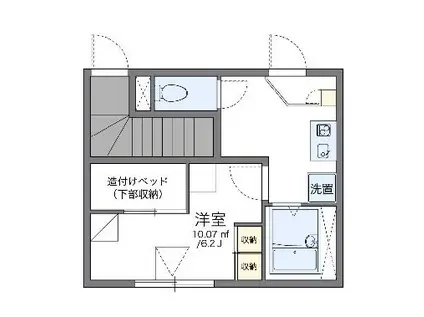 レオパレスいろは(1K/1階)の間取り写真