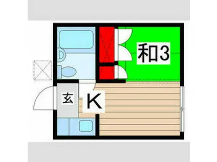 エムハイツ(1K/2階)の間取り写真