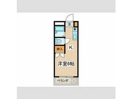 リッツマリオット(1K/4階)の間取り写真