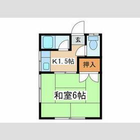 ライトハイム(1K/1階)の間取り写真