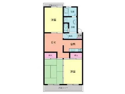 ドムス文光院(3DK/1階)の間取り写真