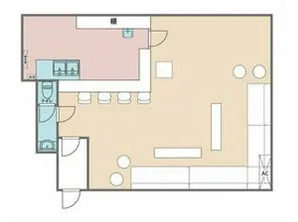 高橋荘(ワンルーム/1階)の間取り写真