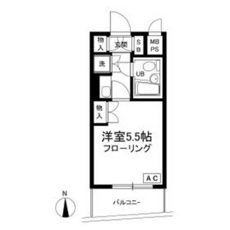 プロスペアー中野富士見町 5階階 間取り
