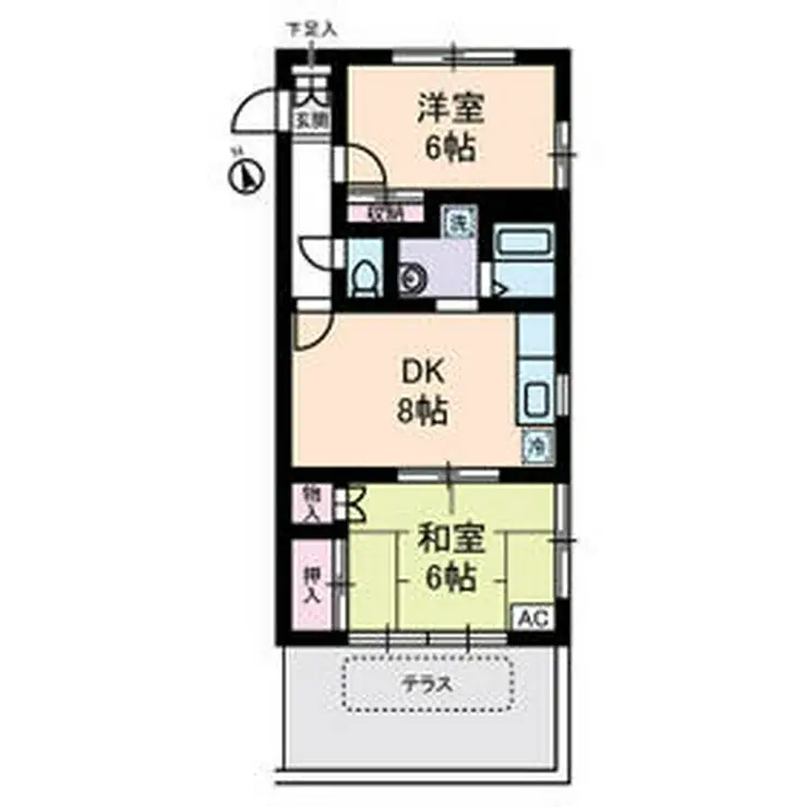 エステートピアK 1階階 間取り