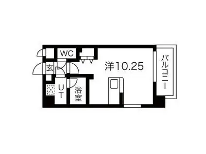 タウンライフ朝日が丘北&初回保証料&火災保険料1年(1K/3階)の間取り写真