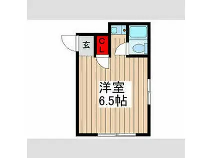 サンユーハイツ新中野(ワンルーム/2階)の間取り写真