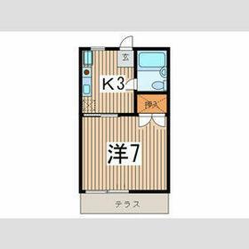 ハイツ丸山(1K/1階)の間取り写真