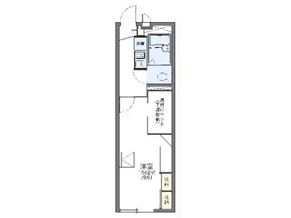 レオパレスピュアタウン(1K/1階)の間取り写真