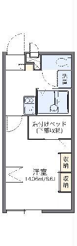 レオパレスカルマーレ(1K/2階)の間取り写真