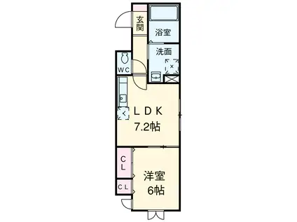 KLINGEL BAUM(1LDK/4階)の間取り写真