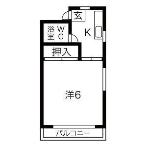 アンシャンテ モリモト(1K/3階)の間取り写真