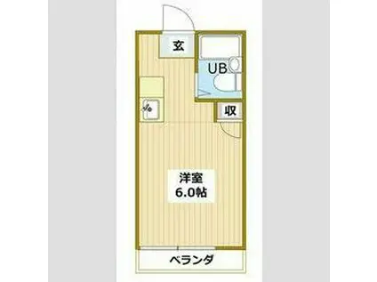 フラットハンズ嵐山(ワンルーム/2階)の間取り写真