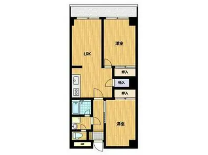 ユトリロ下地3(2LDK/6階)の間取り写真