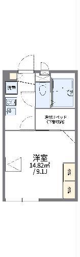 レオパレス英俊E(1K/1階)の間取り写真