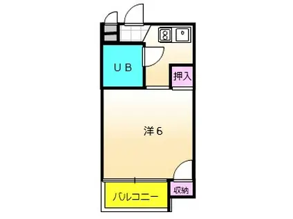 YSFLAT(1K/3階)の間取り写真