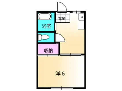 リトルハイツ(1K/1階)の間取り写真