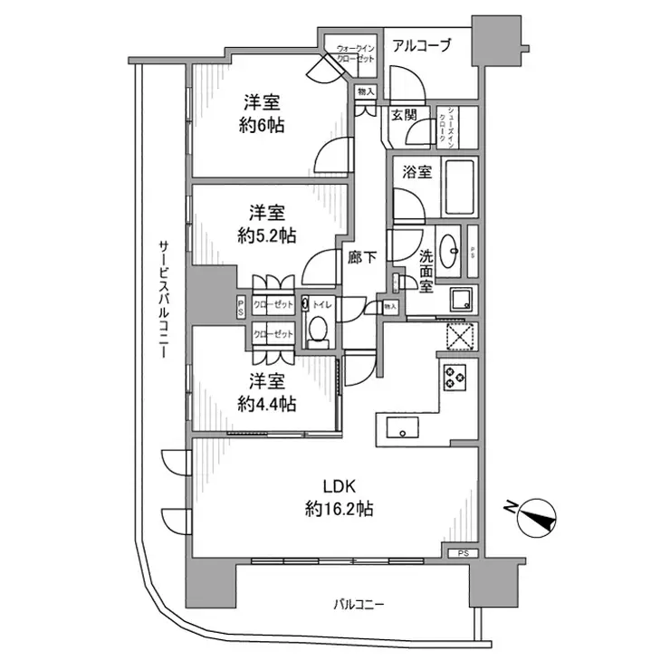 ドレッセタワー南町田グランベリーパーク 10階階 間取り