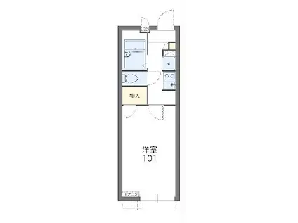 レオパレスチェリーブロッサム(1K/1階)の間取り写真