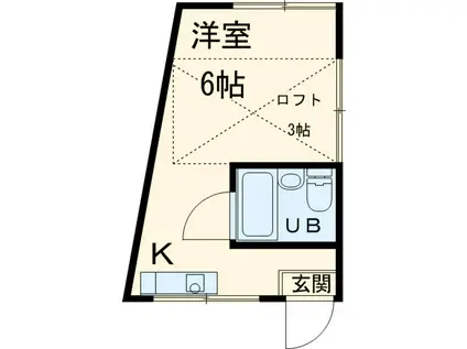 レイクヒル上大岡(1K/2階)の間取り写真
