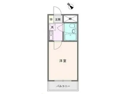 ブルーハイツK(1K/2階)の間取り写真