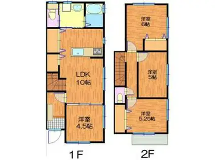 竪台テラスＡ棟(4LDK)の間取り写真