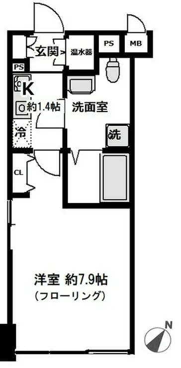 ラビバーレ阪東橋 8階階 間取り