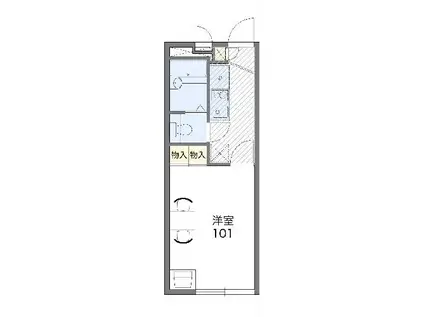 レオパレスラ メーラ(1K/1階)の間取り写真
