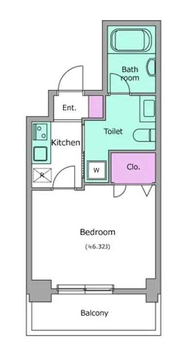 レジディア新川 2階階 間取り