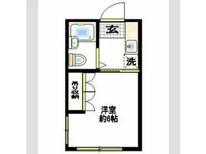 エンゼル西生田(1K/2階)の間取り写真