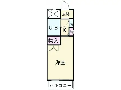 ジョイフル玉川学園(1K/2階)の間取り写真