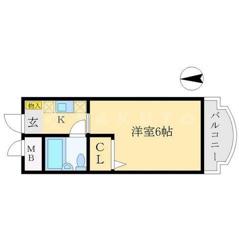 エクセレント箕面(1K/1階)の間取り写真