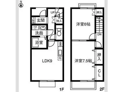CasamentoⅢ(2LDK)の間取り写真