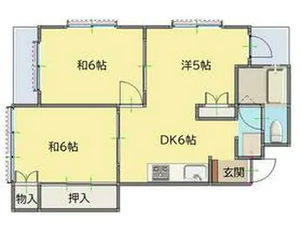 サンライズ白金(3DK/4階)の間取り写真