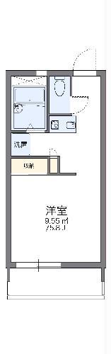 レオパレスTN(1K/1階)の間取り写真