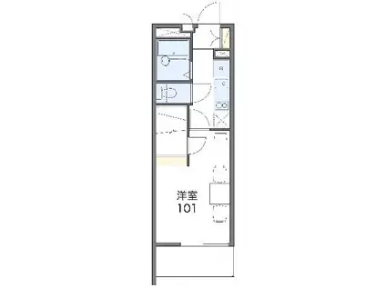 レオパレスチェリービレッジ(1K/3階)の間取り写真