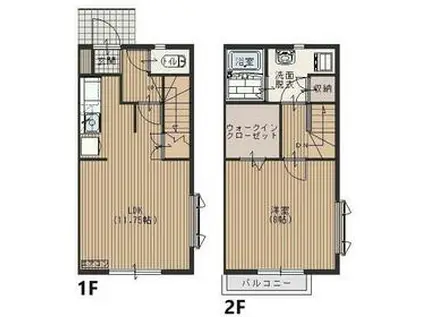 ブローテ川越Ⅰ(1LDK)の間取り写真