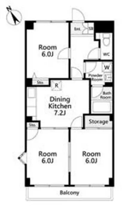 バリアーイン東百合丘 1階階 間取り