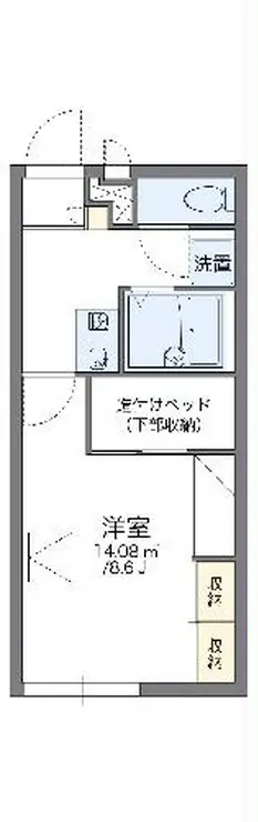 レオパレスシャルマンII 1階階 間取り