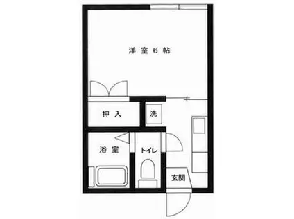 第1富士ハイツ(1K/2階)の間取り写真