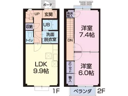 ブランシェアオノ(2LDK)の間取り写真